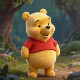 Apocalyptic winnie the pooh,digital art, highly detailed