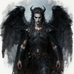 Super realistic painting of Lucifer Morningstar,  4K , dark occult ,  art by Archangel