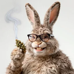 hyper realistic, portrait of a derpy mr. bean big chungus, with bunny rabbit ears, very fuzzy, furry, smoking weed, big smile, buck teeth, bright balanced lighting, by greg rutkowski, scott m fischer, artgerm, loish, slight glow, atmospheric, anne stokes, alexandros pyromallis, 4 k, 8 k