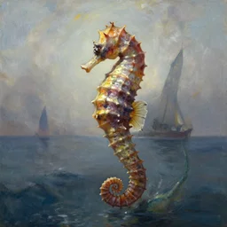 seahorse kraken by ivan aivazovsky