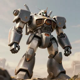 large diesel punk mecha robot, world war 2, low angle photography, beautiful, soft lighting, artstation,