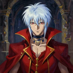 Stimulantpunk Jack Frost Magician Portrait portrait portrait Dungeon Interior Man CodeGeass Cover Art Face Head Eyes Snack Warlock Wearing Rouge Vest Ismail Inceoglu Arnold Bocklin Jakub Rebelka dug stanat Anime Brushstrokes Oil Painting Impasto