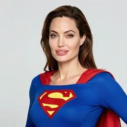 an amazing award winning photo of angelina jolie as supergirl