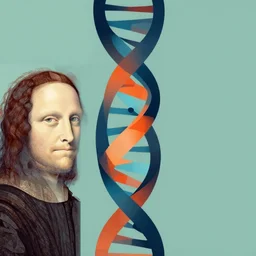 double helix!, a closeup simple vector pop surrealism, by ( leonardo da vinci ) and greg rutkowski