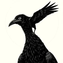 the raven bird, trending on artstation, junji ito 4 k