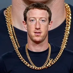 Mark Zuckerberg wearing gold chains
