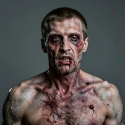 bodyhorror portrait of ramzan kadyrov degraded abomination, photo - realistic, color image, 2 k, highly detailed, by h. r. giger
