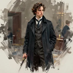 concept art by jama jurabaev, cinematic shot, trending on artstation, high quality, brush stroke, sherlock holmes