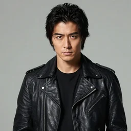 1 9 8 9 portrait of hiroyuki sanada in a leather jacket. highly detailed masterpiece art by josan gonzalez.