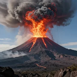big volcano eruption, beautiful dynamic lighting, cinematic, wide angle establishing shot, extremely high detail, photo realistic, cinematic lighting, post processed, concept art, artstation, matte painting, style by frederic church, raphael lacoste, unreal engine 8 k