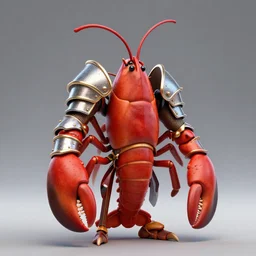 3d render of the lobster knight and his claw