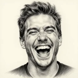 joe rogan laughing wildly, single subject, portrait, intricate, highly detailed, concept art, smooth, sharp focus, pencil art