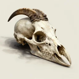 skull of a bird humanoid creature