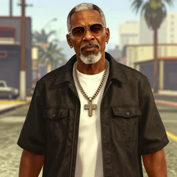 old black man, gta san andreas art