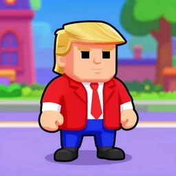 donald trump in stumble guys game