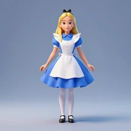 alice in wonderland, studio photography background, photo, 3 d render, vfx