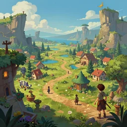 point and click adventure game background fantasy digital painting by ismail inceoglu