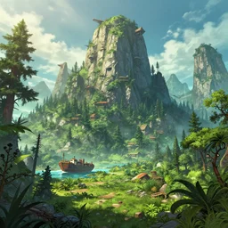 🌲⛰🚢🌿, style artstation, style greg rutkowsk, comic art book,, octane render, unreal engine 6, epic game graphics, fantasy, ciberpunk, post - apocaliptic, ray tracing