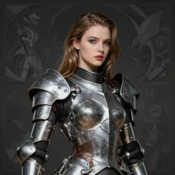 studio portrait of tracey emin cosplay as mecha paladin absurdly beautiful, elegant, young sensual graceful woman, ultrafine hyperrealistic detailed face illustration by kim jung gi, irakli nadar, intricate linework, colors, matte, octopath traveler, final fantasy, octane render, trending on artstation, intricate environment
