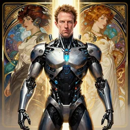 symmetry ( badass ) cyberborg mark zuckerberg ultra detailed, intricate, anime, dynamic lighting, digital art, digital painting, art station, wlop, sharp focus, illustration, art by artgerm and greg rutkowski and alphonse mucha