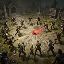 epic dynamic battle concept art of state of decay 3, artgerm, unreal engine 5, raytracing, greg rutkowski, lee bermejo, dramatic cinematic lighting, movie poster