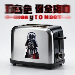 a darth vader inspired toaster, photo realistic, photo advertisement