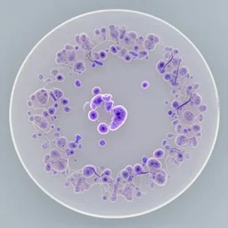 peripheral smear neutrophils with fractal cybernetic wires