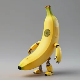Banana robot, art deco design, by Mandy Jurgens and Warhol, Ernst Haeckel, James Jean, artstation, concept art