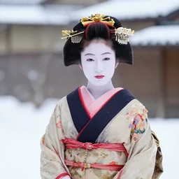 Portrait Photograph of a Japanese Geisha KONO! Wintermarchen
