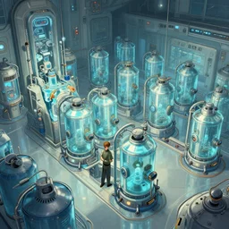 rococo hospital full of bacta tanks, science fiction concept art by greg rutkowski, deak ferrand, anato finnstark, and rembrandt