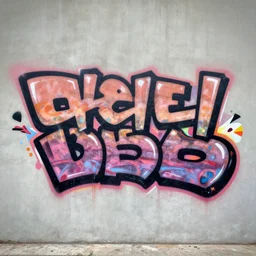 corean text in graffiti style