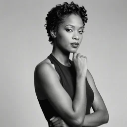 black and white photo of a beautiful and elegant 1 9 5 8 black actress modeling