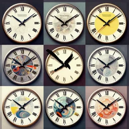 clocks by artstation, artslant, instagram, deviantart, artfol, artbox, cgsociety, gfxartist, artful, zatista, artpal, instagram, blendernation, frank stella, beeple, giger, kopera, zawadzki, abstract, surreal, surrealism,, hyperrealism, futurism 4 k,