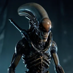 portrait of the alien from the movie alien, by leyendecker