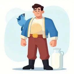 milk man, super hero, marvel comics, flat shading, hyper detailed, comic book style, trending on art station