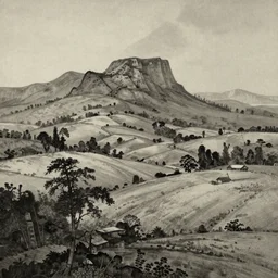 ink landscape by balke, peder