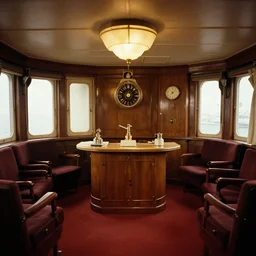 Photo Titanic's Telegraph Room, 1970 color photo