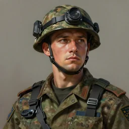 lt. john liama, hyper detailed masterpiece, digital art painting, hyper realism aesthetic