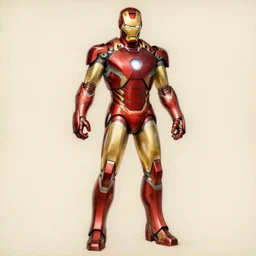 Sketch breakdown of advanced iron man suit in leonardo da vinci style