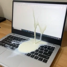 oh no i spilled my milk all over my computer