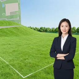 an estate agent photo of some land for sale