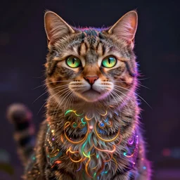 photorealistic image of if god were a cat in the style of michael whelan and gustave dore. hyperdetailed photorealism, 1 0 8 megapixels, amazing depth, glowing rich colors, powerful imagery, psychedelic overtones, 3 d finalrender, 3 d shading, cinematic lighting, artstation concept art