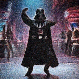 film still of Darth Vader dancing at a disco club in Star Wars The Empire Strikes Back,