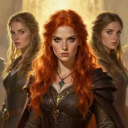 the elder scrolls vi, charismatic rugged female redhead breton mage portrait, illustration, rim light, top light, perfectly shaded, golden hour, epic, intricate, soft painting, art by ross tran, krenz cushart and wenjun lin