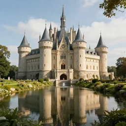 beautiful fantasy castle surrounded by the moat, craig mullins,