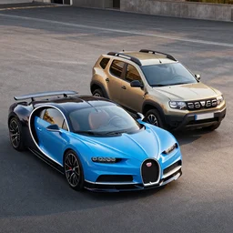 A crossover between a Bugatti and a Dacia Duster