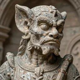 dwayne the rock johnson as a grotesque medieval gargoyle, detailed stone texture 4 k photo