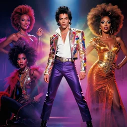 a technicolour dream sequence of prince's dream, lighting by delphin enjolras, grace jones, artstation, ultrarealistic