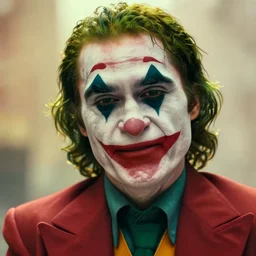 the joker played by oscar issac, color grading, camcorder effect, close - up, warm color palette, colorful, technicolor, 3 d, sunlight, mist, ray tracing reflections, post - production, by weta digital, by weta fx, by wlop
