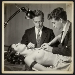 psychic dissection, vintage photograph, award-winning